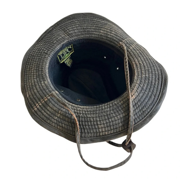 Sold Dorfman Pacific Co. DPC Vegan leather Cotton Western Cowboy Hat Medium - Picture 5 of 7